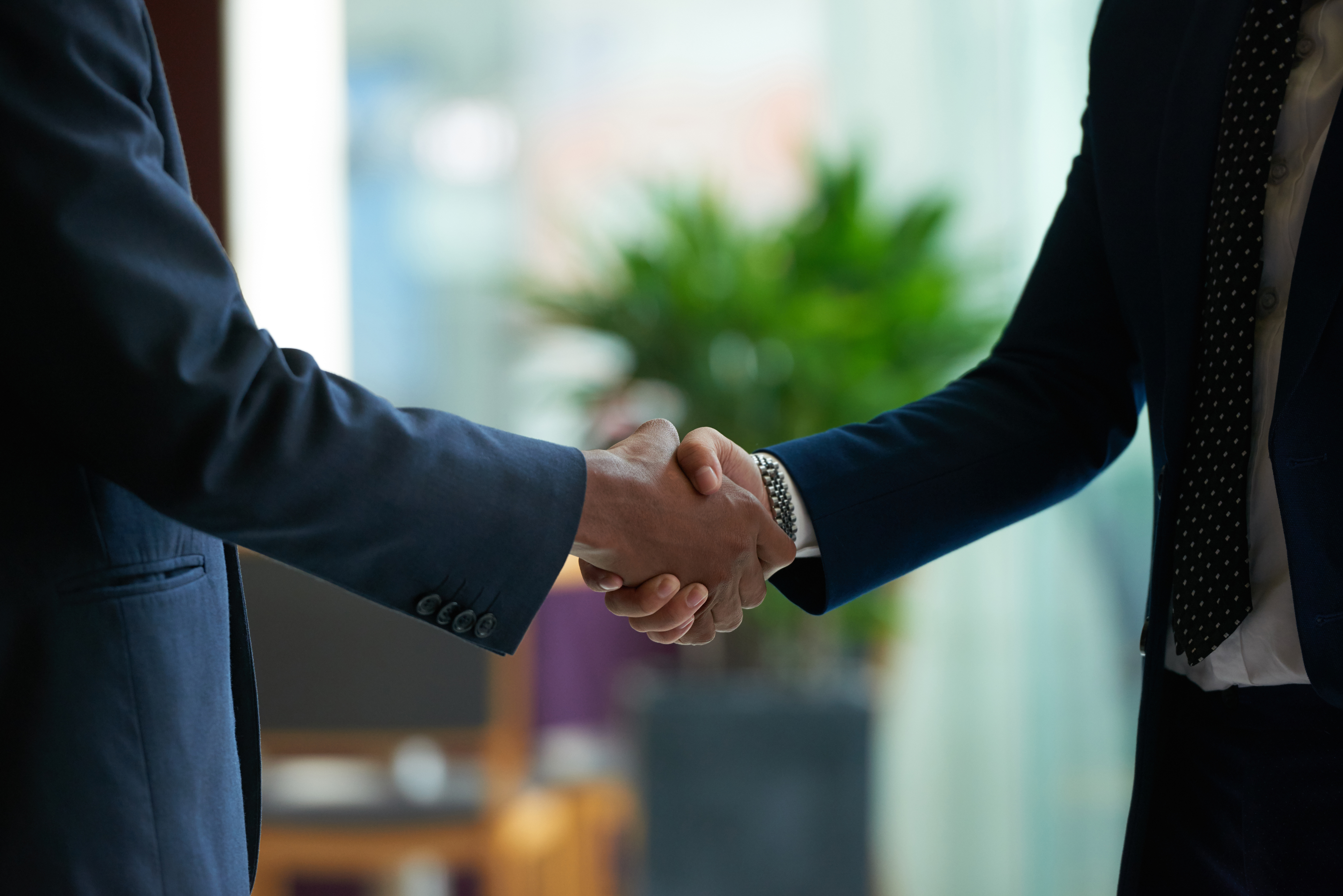 Professional handshake representing partnership and collaboration